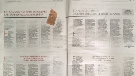 Justicia Transicional en el País Vasco: el fin de ETA a la luz de los criterios de la ONU sobre DDR, y la agenda post-ETA /  La Justice Transitionnelle au Pays Basque: la fin de l'ETA à la lumière des critères onusiens sur la DDR, et l'agenda post-ETA